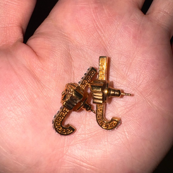 Versace Medusa Earrings W/ diamonds - Picture 3 of 4